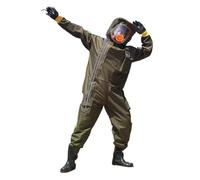 Vêtements anti-abeilles épais, ensemble complet de vêtements respirants for attraper les abeilles, combinaison Anti-frelon avec ventilateur, outils d'équipement for culteur(Groen,12V fan L)