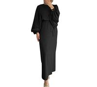 Vêtements arabes pour femme - Robe maxi Abaya - Robe musulmane une pièce musulmane - Robe de prière islamique - Robe de prière pour Abaya - Robe islamique du Moyen-Orient