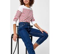 Armor Lux Femme Marinière "Amiral" Femme T shirt, Multicolore (320 Blanc/Braise 320 Blanc/Braise), 44 EU