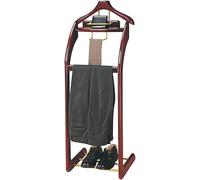 Vêtements Autoportants Valet Stand Assemblage Sol Costume Debout Cintre Muet Serviteur Bois Massif pour Suspendre Chemises, Pantalons Salle De Bain Bureau Chambre - L 41 X L 35 X H 116cm