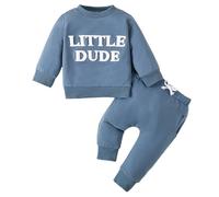 Vêtements Bébé Garçon 2 Pièces Garcon Sweat Shirt Chemise Tops Et Pantalon Ensemble Manche Longue Jogging Ensemble Survêtement Enfant Garçon