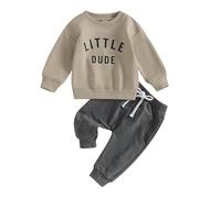 Vêtements Bébé Garçon 2 Pièces Garcon Sweat Shirt Chemise Tops Et Pantalon Ensemble Taille Elastique Survêtement De Sport Décontracté pour Garçons