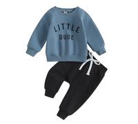 Vêtements Bébé Garçon 2 Pièces Garcon Sweat Shirt Chemise Tops Et Pantalon Ensemble Taille Elastique Survêtement De Sport Décontracté pour Garçons