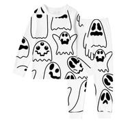 Vêtements Bébé Halloween Deux Pièces Tenue T-Shirt Manches Longues Ensemble Confartable Enfant Confortables Enfants Culottes Sport Décontractée pour Nuit Confortable