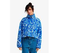 Billabong - Polaire en sherpa à col zippé - Holiday Cropped Sherpa Fleece True Blue pour Femme - Taille S - Bleu Bleu S