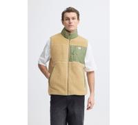 BLEND Gilet 'BHSun' beige foncé / vert pastel, Taille XL