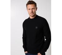 BOSS Pull en coton piqué avec écusson à logo - Style Anion_S, 50527584 Noir XXXL