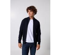 BOSS Veste en maille de coton et de cachemire - Style Kanozip_S, 50543692 Bleu foncé M