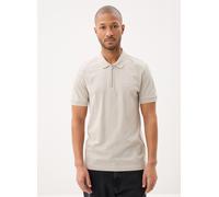 Hugo Boss Polo Slim Fit Passerzip 50537507 en coton stretch, patch logo – Beige clair XL