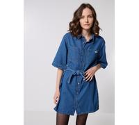 Robe courte femmes Calvin Klein Jeans LINEN BOXY BELTED SHIRT DRESS Marine EU S