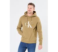 Calvin Klein Sweat à Capuche Homme Seasonal Monologo Regular en Coton, Vert (Gothic Olive), L
