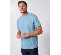 Calvin Klein T-Shirt Manches Courtes Homme Classic Monogram Tee avec Col Ras-du-Cou, Bleu (Smoke Blue), S