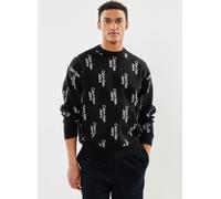 Vêtements Calvin Klein Jeans Stacked Logo Aop Swe pour Homme M Noir