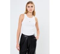 Vêtements Calvin Klein Jeans Woven Label Rib Tank J20J224762 pour Accessoires XS Blanc