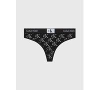 Calvin Klein Femme String Tanga, Noir (Litho Ck Print+Black), XS