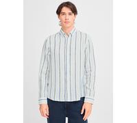 Vêtements Casual Friday CFDYLAN LS BD striped linen shirt pour Homme XXL Blanc