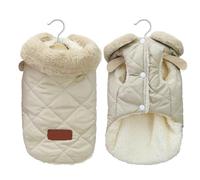 Vêtements chauds pour chiens et chats Chihuahua - Manteau d'hiver pour petits chiots(Beige,L)