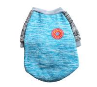 Vêtements chemise d'hiver chaud pull costumes rond en peluche design multicolore pull vêtements pour chiens bouledogue bleu M