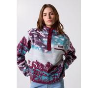 Columbia - Polaire imprimée demi-pressionnée - Helvetia II Printed Cropped Half Snap Rich Wine Sisters Rich Wine pour Femme - Taille XS - Bordeaux Bordeaux XS