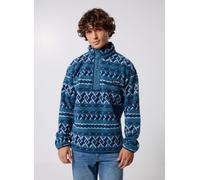 Columbia - Polaire imprimée demi-pressionnée - Helvetia II Printed Half Snap Fleece Everblue Knitknot pour Homme - Taille L - Bleu Bleu L