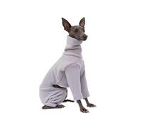 Vêtements Combinaison Chaude à col roulé en Polaire Douce for lévrier Italien, Pyjama d'automne/Hiver, Sweat-Shirt for Whippet à Quatre Pattes. Chien(Lila,X-Small)