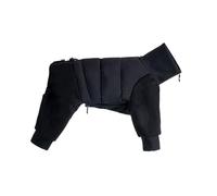 Vêtements Combinaison d'hiver for lévrier Italien, Veste Chaude avec Fermeture éclair latérale et Ouverture for Laisse, col roulé, vêtements for Whippet à Quatre Pattes Chien(Svart,M)