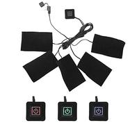Vêtements Coussin chauffant USB Électrique 5 Pcs Coussin chauffant Élément chauffant, 3 vitesses réglable outil de réchauffeur de température pour gilet hiver froid à l'extérieur
