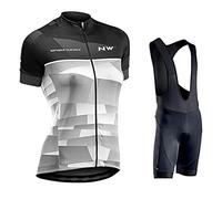 Vêtements Cyclisme Ensemble Femme, Maillot Velo Manche Courte Été et Cuissard À Bretelle avec 9D Coussin Gel, VTT Tenue Cycliste (Color : TYP-8, Size : 4XL)
