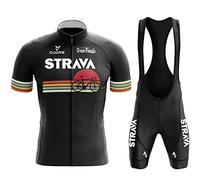 Vêtements Cyclisme Pro Homme Tenue Cycliste Manche Courte, Été Jerseys VTT et Cuissard à Bretelle avec 9D Gel Rembourré Respirant, Séchage Rapide,Maillot de Cyclisme Pro Homme (ON5,XL)