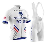 Vêtements Cyclisme Pro Homme Tenue Cycliste Manche Courte,Maillot Cyclisme Homme Maillot Velo Homme Manches Courtes Route VTT Élastique avec 9D Coussin Gel (FA1,XL)