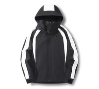 Vêtements d'alpinisme pour homme - Couleur unie - Coupe-vent - Respirant - Aventure, blanc/noir, 4XL