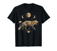 Vêtements d'animaux de la forêt cosmique renard et lune sorciers T-Shirt