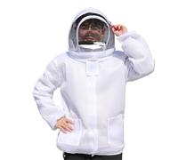 Vêtements d'apiculture, voile, capuche, gants, chapeau, veste en tissu, combinaison de protection, équipement(White)
