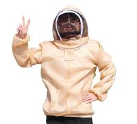 Vêtements d'apiculture, voile, capuche, gants, chapeau, veste en tissu, combinaison de protection, équipement(Brown)
