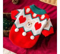 Vêtements d'automne pour petit chien - Ours en peluche - Schnauzer - Poméranie - Petit chien - Hiver - Noël - Tricot
