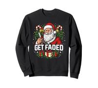 Vêtements de barbier drôles de Noël Get Faded Santa Design Sweatshirt
