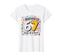 Vêtements de célébration des étudiants I Survived 67 Days of School T-Shirt
