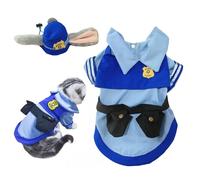 Vêtements de chat | -Officier Design Vêtements de Chat, Costume de Chat Respirant | Pour Animaux de Compagnie Parents Amoureux des Animaux Anniversaire Halloween Noël Costume Fête Réunion Sociale