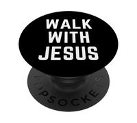 Vêtements de culte biblique Walk with Jesus Christian Faith PopSockets PopGrip Adhésif