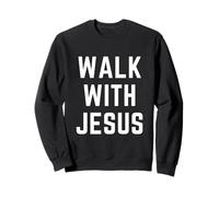 Vêtements de culte biblique Walk with Jesus Christian Faith Sweatshirt