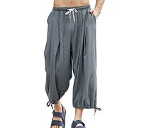 Vêtements de cyclisme pour homme - Style décontracté - Avec cordon de serrage - Pantalon imperméable, A-gris., M