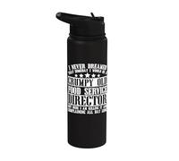 Vêtements de directeur de service alimentaire - Design de directeurs amusants Stainless Steel Insulated Water Bottle