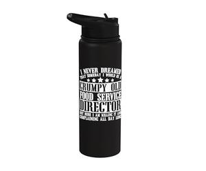 Vêtements de directeur de service alimentaire - Design de directeurs amusants Stainless Steel Insulated Water Bottle