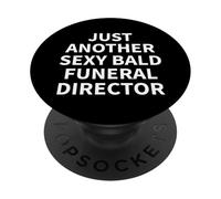 Vêtements de directeur funéraire | Design drôle de directeurs chauves PopSockets PopGrip Adhésif
