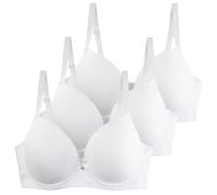 Vêtements de grossesse doux et minces avec armatures soutien sommeil 3 pièces sous-vêtements anti-affaissement bralettes froncées moins cher, bleu, 105E
