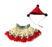 Vêtements de hamster, robe tricotée avec chapeau pour petits animaux, costume chaud pour petits animaux de compagnie, pour cochon d'Inde, hamster, furet, lapin, chinchilla et hérisson