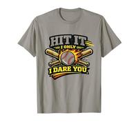 Vêtements de lanceurs de Baseball Amusants Hit I Dare You Baseball T-Shirt