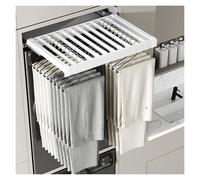 Vêtements de Machine à Laver Rack de séchage, Panier de Traction de Garde-Robe intégré, Alliage d'aluminium en Alliage de Pantalon de Pantalon caché économiste d'espace (564-614 mm)