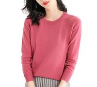 Vêtements de mode pour femmes, pull semi-col roulé à manches longues, pull de couleur unie avec une chemise de base, automne et hiver, pull ample chaud à capuche y2k, Rose vif., XL