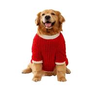Vêtements de Noël - Chandail de Noël chaud et doux - Pyjama d'hiver rouge pour animal de compagnie - T-shirt costume combinaison veste manteau taille M et Nouvel An (rouge, taille 3XL)